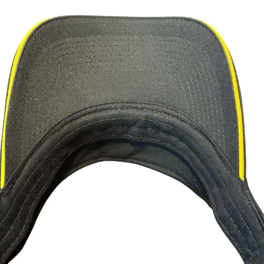 NFL Logo Athletic Unisex Pittsburgh Steelers Black Visor Hat One Size Hook Loop